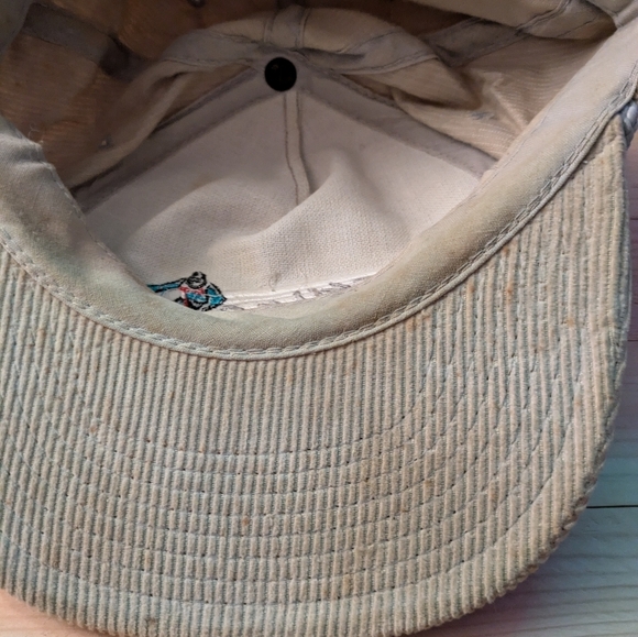 Vintage Skiing Corduroy Cap Pre-owned A Few Stains - Picture 7 of 9